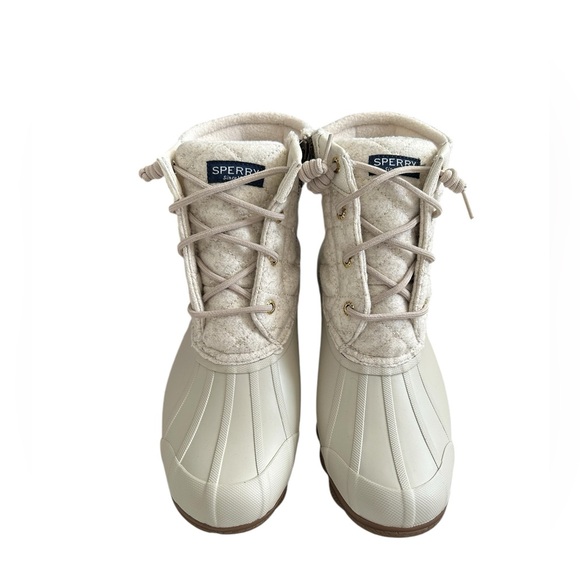 NEW Women’s Sperry Syren Gulf Wool Quilt Ivory Boots SZ 8.5 - Picture 5 of 10